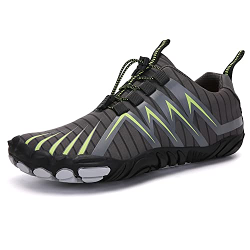 Bigzagger Barfußschuhe Damen Herren Schnell Trocknend Traillaufschuhe Zehenschuhe mit Zero-Drop Sohle Breite Zehen Barfußschuhe für Running Fitness Minimalistische Gr.36-47 von Bigzagger