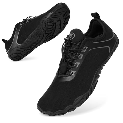 Bigzagger Barfußschuhe Damen Herren Traillaufschuhe mit Breite Zehenbox und Zero-Drop Sohlen Leicht Atmungsaktiv Barfuss Schuhe Komfort rutschfest Zehenschuhe Sportschuhe Fitnessschuhe von Bigzagger