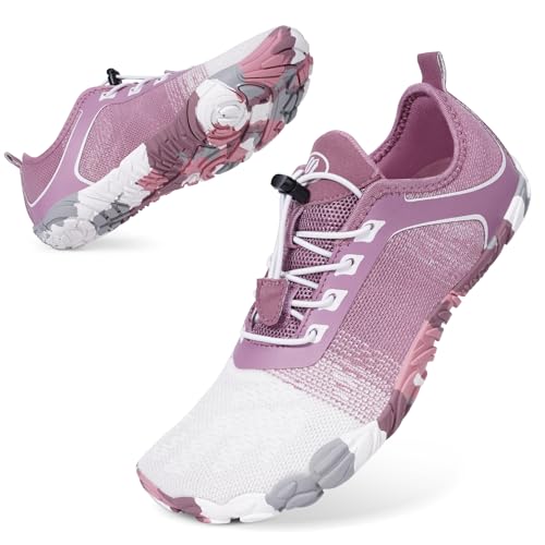 Bigzagger Barfußschuhe Damen Herren Traillaufschuhe mit Breite Zehenbox und Zero-Drop Sohlen Leicht Atmungsaktiv Barfuss Schuhe Komfort rutschfest Zehenschuhe Sportschuhe Fitnessschuhe von Bigzagger