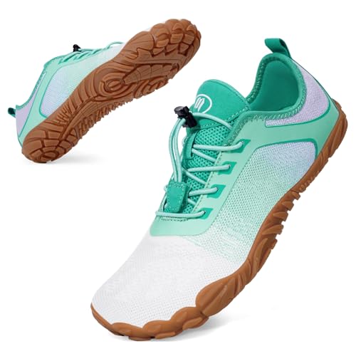 Bigzagger Barfußschuhe Damen Herren Traillaufschuhe mit Breite Zehenbox und Zero-Drop Sohlen Leicht Atmungsaktiv Barfuss Schuhe Komfort rutschfest Zehenschuhe Sportschuhe Fitnessschuhe von Bigzagger