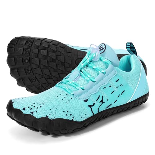 Bigzagger Barfußschuhe Damen Herren Traillaufschuhe mit Breite Zehenbox und Zero-Drop Sohlen Leicht Atmungsaktiv Barfuss Schuhe Komfort rutschfest Zehenschuhe Sportschuhe Fitnessschuhe von Bigzagger