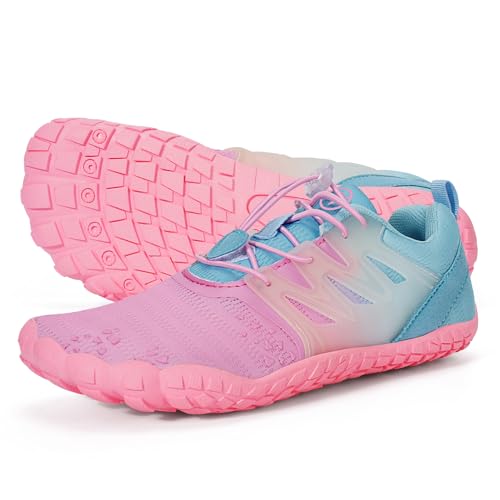 Bigzagger Barfußschuhe Damen Herren Traillaufschuhe mit Breite Zehenbox und Zero-Drop Sohlen Leicht Atmungsaktiv Barfuss Schuhe Komfort rutschfest Zehenschuhe Sportschuhe Fitnessschuhe von Bigzagger