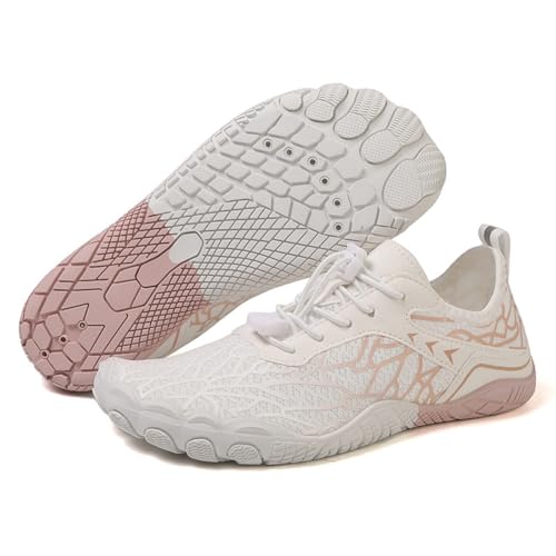 Bigzagger Barfußschuhe Herren Damen Sommer Barfuss Schuhe Damen Schnell Trocknend Badeschuhe mit Breite Zehenbox & Zero-Drop Sohle Wasserschuhe Barfussschuhe Traillaufschuhe Fitnessschuhe von Bigzagger