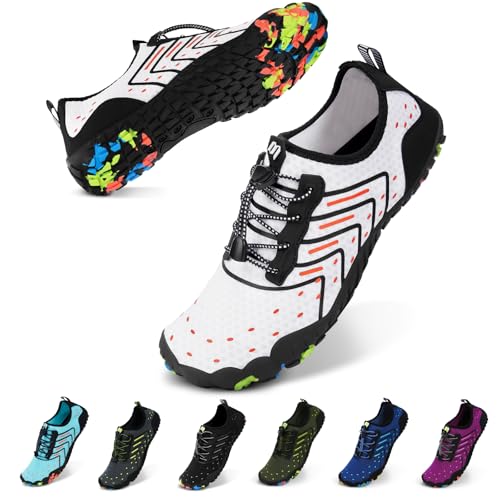 Bigzagger Barfußschuhe Herren Damen Sommer Barfuss Schuhe Schnell Trocknend Wasserschuhe mit Breite Zehenbox & Zero-Drop Sohle Badeschuhe Barfussschuhe Traillaufschuhe Fitnessschuhe von Bigzagger
