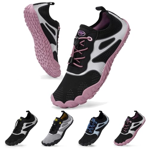 Bigzagger Barfußschuhe Herren Damen Sommer Barfuss Schuhe Schnell Trocknend Wasserschuhe mit Breite Zehenbox & Zero-Drop Sohle Badeschuhe Barfussschuhe Traillaufschuhe Fitnessschuhe von Bigzagger
