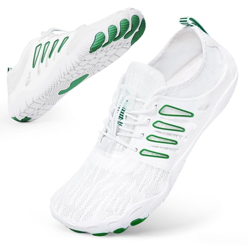 Bigzagger Barfuss Schuhe Damen Herren Sommer Barfußschuhe Damen Schnell Trocknend Badeschuhe mit Breite Zehenbox und Zero-Drop Sohle Unisex Barfussschuhe Traillaufschuhe Fitnessschuhe von Bigzagger