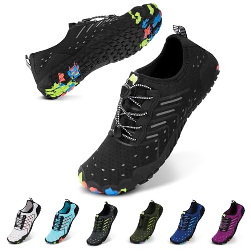 Bigzagger Barfußschuhe Herren Damen Sommer Barfuss Schuhe Schnell Trocknend Wasserschuhe mit Breite Zehenbox & Zero-Drop Sohle Badeschuhe Barfussschuhe Traillaufschuhe Fitnessschuhe von Bigzagger
