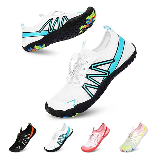 Bigzagger Barfußschuhe Herren Damen Sommer Barfuss Schuhe Schnell Trocknend Wasserschuhe mit Breite Zehenbox & Zero-Drop Sohle Badeschuhe Barfussschuhe Traillaufschuhe Fitnessschuhe von Bigzagger
