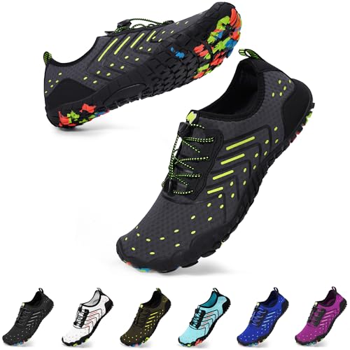 Bigzagger Barfußschuhe Herren Damen Sommer Barfuss Schuhe Schnell Trocknend Wasserschuhe mit Breite Zehenbox & Zero-Drop Sohle Badeschuhe Barfussschuhe Traillaufschuhe Fitnessschuhe von Bigzagger