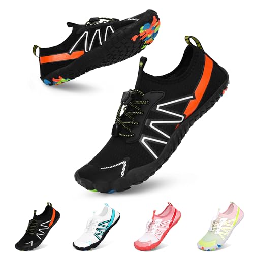Bigzagger Barfußschuhe Herren Damen Sommer Barfuss Schuhe Schnell Trocknend Wasserschuhe mit Breite Zehenbox & Zero-Drop Sohle Badeschuhe Barfussschuhe Traillaufschuhe Fitnessschuhe von Bigzagger