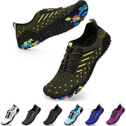 Bigzagger Barfußschuhe Herren Damen Sommer Barfuss Schuhe Schnell Trocknend Wasserschuhe mit Breite Zehenbox & Zero-Drop Sohle Badeschuhe Barfussschuhe Traillaufschuhe Fitnessschuhe von Bigzagger