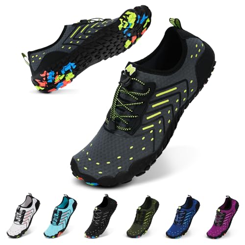 Bigzagger Barfußschuhe Herren Damen Sommer Barfuss Schuhe Schnell Trocknend Wasserschuhe mit Breite Zehenbox & Zero-Drop Sohle Badeschuhe Barfussschuhe Traillaufschuhe Fitnessschuhe von Bigzagger