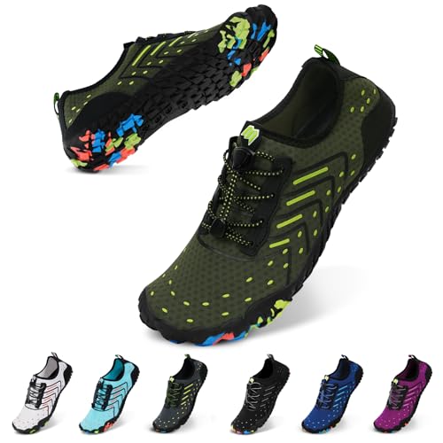 Bigzagger Barfußschuhe Herren Damen Sommer Barfuss Schuhe Schnell Trocknend Wasserschuhe mit Breite Zehenbox & Zero-Drop Sohle Badeschuhe Barfussschuhe Traillaufschuhe Fitnessschuhe von Bigzagger