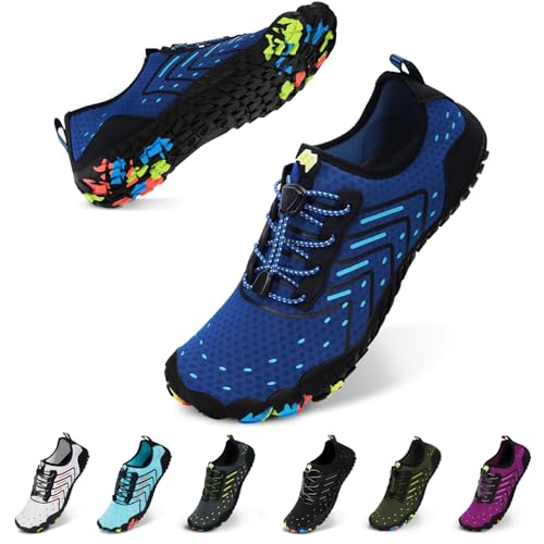 Bigzagger Barfußschuhe Herren Damen Sommer Barfuss Schuhe Schnell Trocknend Wasserschuhe mit Breite Zehenbox & Zero-Drop Sohle Badeschuhe Barfussschuhe Traillaufschuhe Fitnessschuhe von Bigzagger