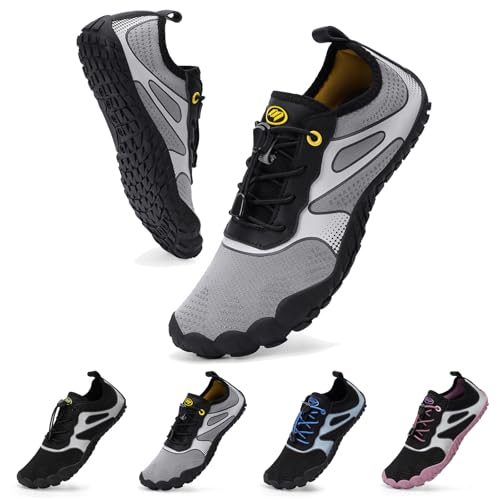 Bigzagger Barfußschuhe Herren Damen Sommer Barfuss Schuhe Schnell Trocknend Wasserschuhe mit Breite Zehenbox & Zero-Drop Sohle Badeschuhe Barfussschuhe Traillaufschuhe Fitnessschuhe von Bigzagger