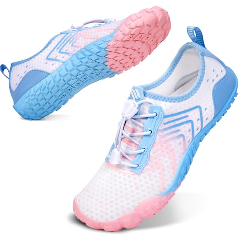 Bigzagger Barfußschuhe Herren Damen Sommer Barfuss Schuhe Schnell Trocknend Wasserschuhe mit Breite Zehenbox & Zero-Drop Sohle Badeschuhe Barfussschuhe Traillaufschuhe Fitnessschuhe von Bigzagger