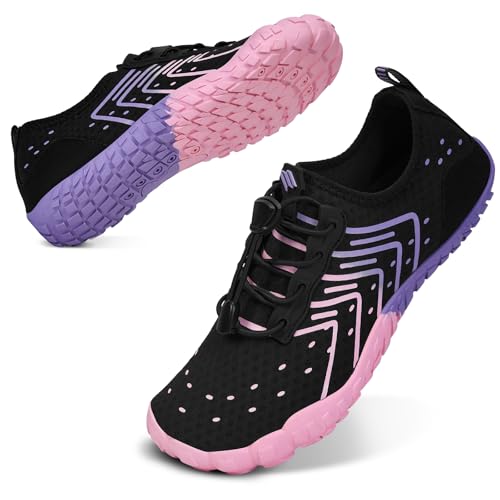 Bigzagger Barfußschuhe Herren Damen Sommer Barfuss Schuhe Schnell Trocknend Wasserschuhe mit Breite Zehenbox & Zero-Drop Sohle Badeschuhe Barfussschuhe Traillaufschuhe Fitnessschuhe von Bigzagger