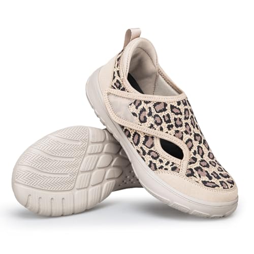 Bigzagger Diabetiker Hausschuhe Herren Damen Extra Weit Diabetiker Sandalen Senioren mit Klettverschluss Ultraleicht Diabetiker Orthopädische Schuhe für Geschwollene Füße von Bigzagger