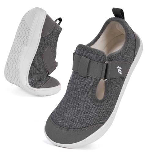 Bigzagger Diabetiker Hausschuhe Herren Damen Extra Weit Diabetiker Schuhe mit Schuhverschluss Ultraleicht Orthopädische Schuhe Gesundheitsschuhe für Geschwollene Füße von Bigzagger