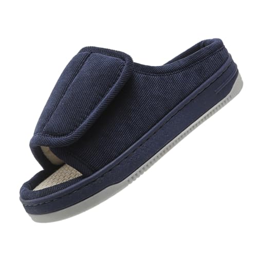 Bigzagger Diabetiker Hausschuhe Herren Damen Extra Weit Orthopädische Sandalen mit Klettverschluss Ultraleicht Gesundheitsschuhe Senioren Schuhe für Geschwollene Füße von Bigzagger