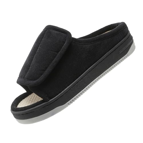 Bigzagger Diabetiker Hausschuhe Herren Damen Extra Weit Orthopädische Sandalen mit Klettverschluss Ultraleicht Gesundheitsschuhe Senioren Schuhe für Geschwollene Füße von Bigzagger