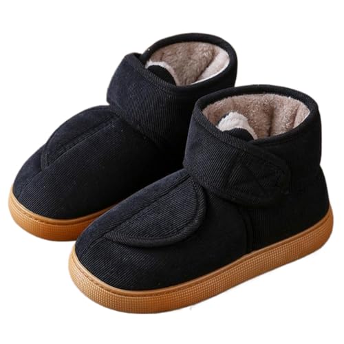 Bigzagger Diabetiker Schuhe Winter Extra Weit Klettverschluss Damen Herren Diabetiker Hausschuhe Winter Rutschfest Senioren Schuhe mit Memory Foam Sohle Verbandschuhe Winter Geschenk von Bigzagger