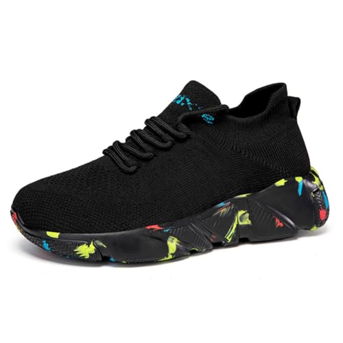 Bigzagger Diabetiker Sneaker Herren Damen Extra Weit Orthopädische Schuhe mit Memory Foam Sohle Elevator Walkingschuhe Leichtgewichts Atmungsaktiv Gesundheitsschuhe für Geschwollene Füße von Bigzagger