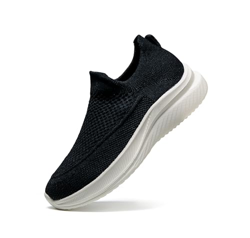 Bigzagger Slip on Sneaker Damen Herren Fußbogenstütze Orthopädische Schuhe Atmungsaktiv Leichte Schlupfschuhe Hände frei Slip in Turnschuhe Laufschuhe Sportschuhe(Rosa) von Bigzagger