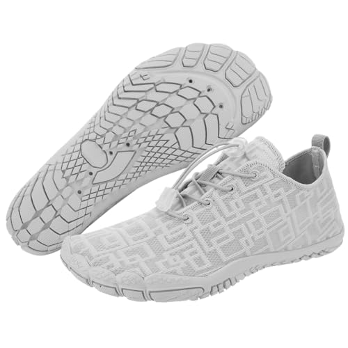 Bigzagger Unisex Badeschuhe Damen Herren Barfußschuhe rutschfest Weiche Sohle Wasserschuhe Atmungsaktiv Schwimmschuhe Schnell Trocknend Aquaschuhe Gr.35-47 von Bigzagger