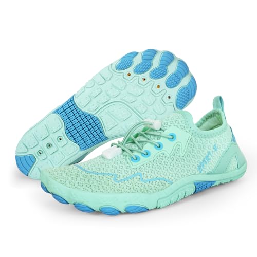 Bigzagger Unisex Badeschuhe Damen Herren Barfußschuhe rutschfest Weiche Sohle Wasserschuhe Atmungsaktiv Schwimmschuhe Schnell Trocknend Aquaschuhe Gr.35-47 von Bigzagger