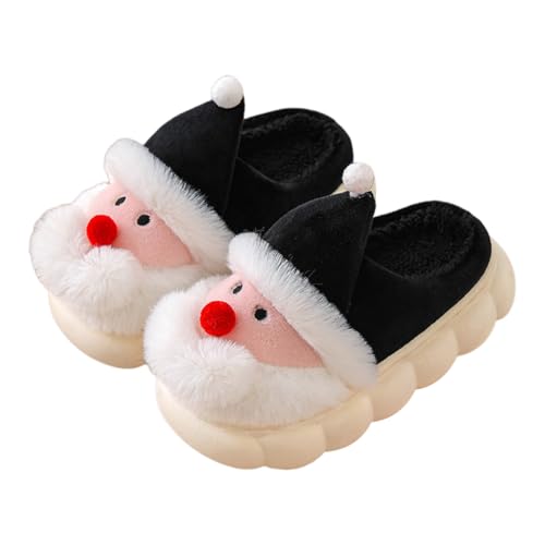 Bigzagger Weihnachts Hausschuhe Kinder Weiche Plüsch Pantoffeln Kinder Rutschfeste Bequem Flaumig Slippers Warme Winter Hausschuhe Kinder Weihnachts Geschenke Slippers für Jungen Mädchen von Bigzagger