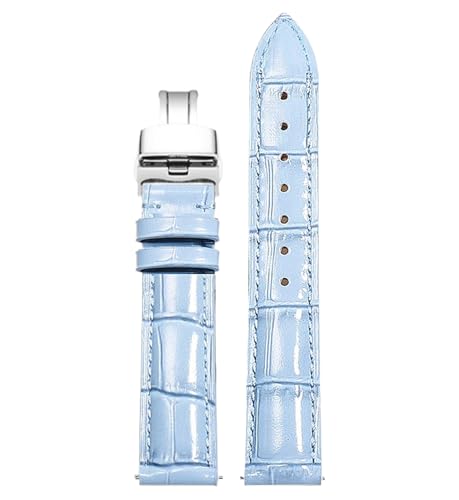 Bihahyj Lederarmband mit Butterfly-Verschluss 12mm-22mm für Damen, Farbe 10, 14mm von Bihahyj