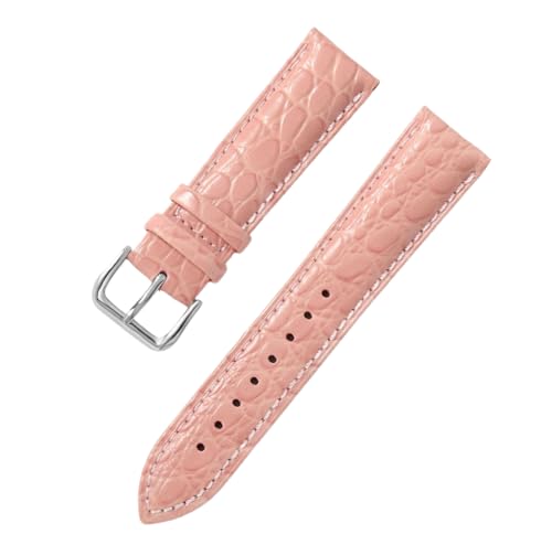 Bihahyj Uhrenarmbänder aus echtem Leder, 12–24mm, Rosa, 18mm von Bihahyj