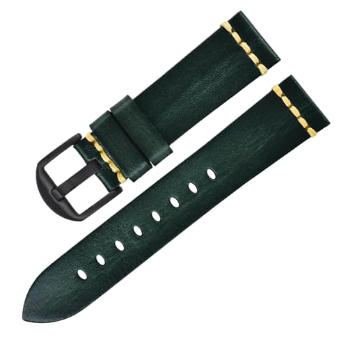 Bihahyj Uhrenarmbänder aus echtem Leder mit handgefertigter Dornschließe, Farbe 12, 23mm Bihahyj Uhrenarmbänder aus echtem Leder mit handgefertigter Dornschließe, Farbe 12, 23mm von Bihahyj