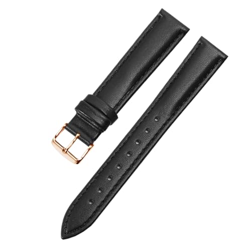 Bihahyj Uhrenarmband 12mm-20mm Buntes Uhrenarmband aus echtem Leder, Farbe 15, 14 mm von Bihahyj