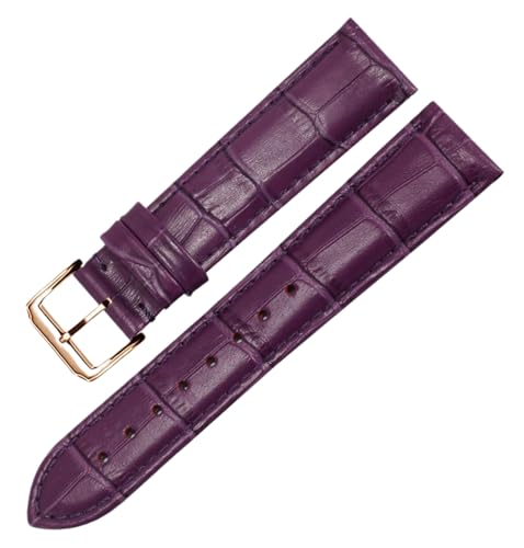 Bihahyj Uhrenarmband 12mm-22mm Echtlederarmband mit roter Butterflyschließe, Farbe 11, 18 mm Bihahyj Uhrenarmband 12mm-22mm Echtlederarmband mit roter Butterflyschließe, Farbe 11, 18 mm von Bihahyj
