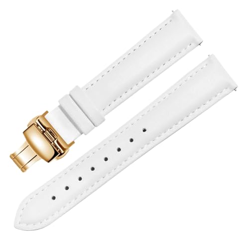 Bihahyj Uhrenarmband 12mm-24mm Damen Echtlederarmband mit Butterfly-Verschluss, Farbe 15, 15 mm Bihahyj Uhrenarmband 12mm-24mm Damen Echtlederarmband mit Butterfly-Verschluss, Farbe 15, 15 mm von Bihahyj