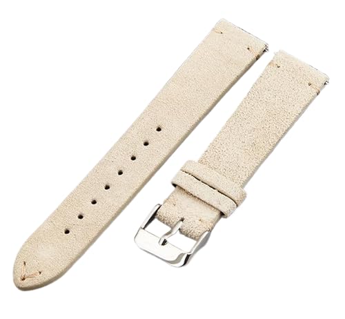 Bihahyj Uhrenarmband 14mm-22mm Echtes Wildleder Leder Schnellverschluss Armband, Farbe 10, 16 mm von Bihahyj