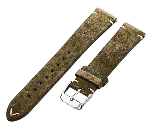 Bihahyj Uhrenarmband 14mm-22mm Echtes Wildleder Leder Schnellverschluss Armband, Farbe 11, 14 mm von Bihahyj