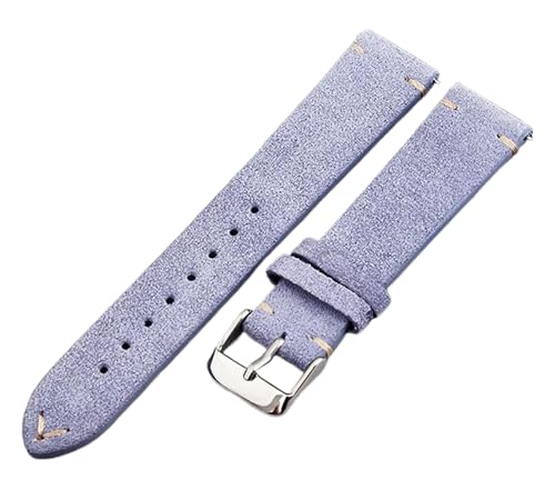 Bihahyj Uhrenarmband 14mm-22mm Echtes Wildleder Leder Schnellverschluss Armband, Farbe 5, 16 mm von Bihahyj