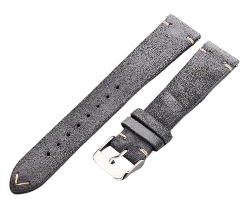 Bihahyj Uhrenarmband 14mm-22mm Echtes Wildleder Leder Schnellverschluss Armband, Farbe 7, 21 mm von Bihahyj