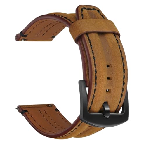 Bihahyj Uhrenarmband 22mm, Echtlederarmband mit Doppeldrachenknochen-Design, Farbe 3 Schwarz, 22 mm von Bihahyj