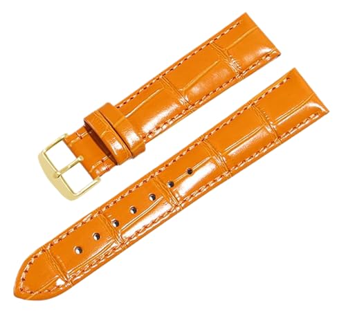 Bihahyj Uhrenarmband Echtleder 10mm-24mm mit Butterfly-Verschluss, Farbe 8, 15 mm von Bihahyj