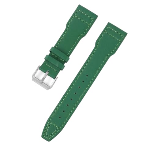 Bihahyj Uhrenarmband Echtleder 20mm, 21mm, 22mm, Farbe 4 Schwarz, 21 mm von Bihahyj