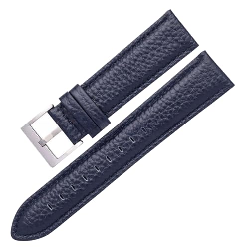 Bihahyj Uhrenarmband Echtleder 20mm/22mm, Farbe 3 Schwarz, 22 mm von Bihahyj