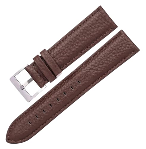 Bihahyj Uhrenarmband Echtleder 20mm/22mm, Farbe 6 Schwarz, 20 mm von Bihahyj