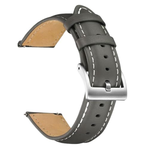 Bihahyj Uhrenarmband Echtleder Uhrenarmbänder Schnellverschluss 14mm-22mm, Farbe 2 Schwarz, 22 mm von Bihahyj