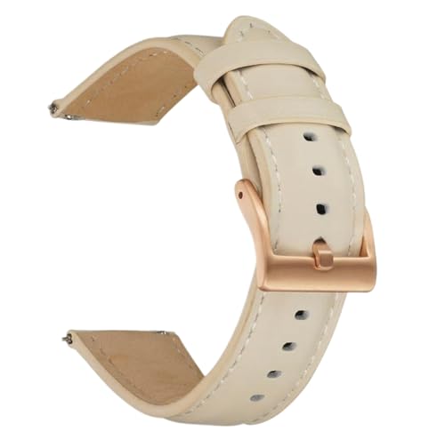 Bihahyj Uhrenarmband Echtleder Uhrenarmbänder Schnellverschluss 14mm-22mm, Farbe 3 Schwarz, 18 mm von Bihahyj