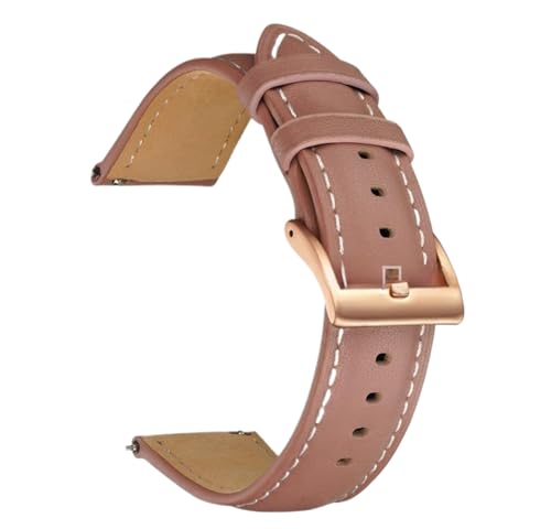 Bihahyj Uhrenarmband Echtleder Uhrenarmbänder Schnellverschluss 14mm-22mm, Farbe 6 Schwarz, 20 mm von Bihahyj