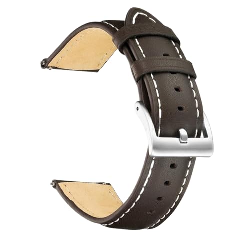 Bihahyj Uhrenarmband Echtleder Uhrenarmbänder Schnellverschluss 14mm-22mm, Farbe 9 Schwarz, 14 mm von Bihahyj